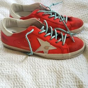 Red Golden Goose Superstar size 39. Like new!!